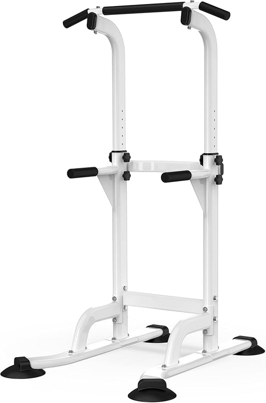 Power Tower Pull Up Bar and Dip Station, Multi-Function Home Gym, Strength Training Fitness Equipment, Height Adjustable-StrideForce Fitness