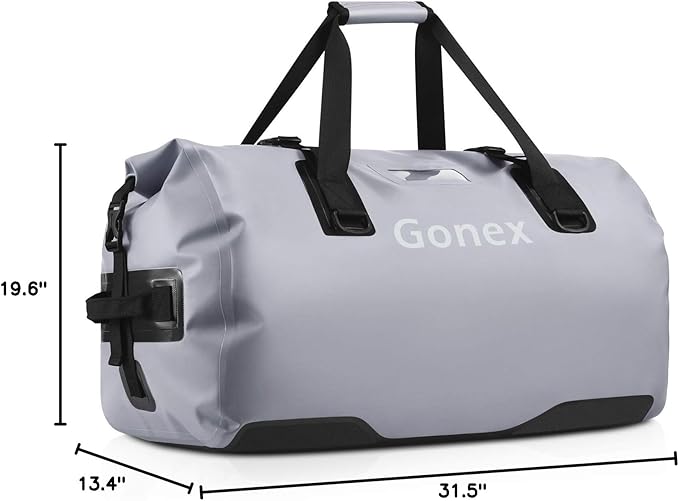 Gonex 40L 60L 80L Extra Large Waterproof Duffle Travel Dry Duffel Bag Heavy Duty Bag with Durable Straps & Handles for Kayaking Paddleboarding Boating Rafting Fishing-StrideForce Fitness