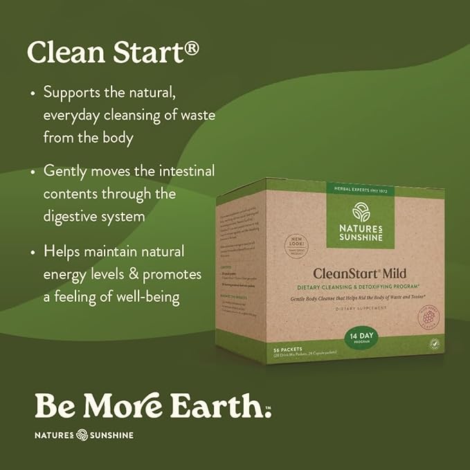 Nature's Sunshine CleanStart Mild, 56 Packets | Powerful Herbal Detox that Supports Natural, Everyday Cleansing of Waste from the Body-StrideForce Fitness