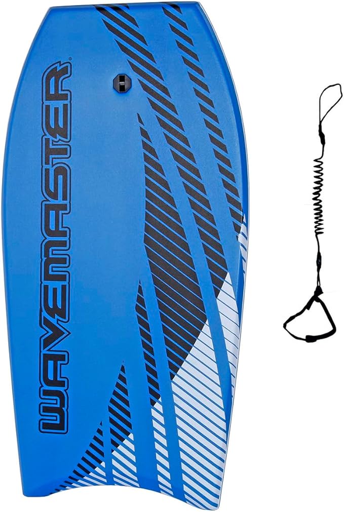 44 inch Body Board Ultimate Wavemaster Pro Bodyboard, Super EPS Core with Pro Quality Wrist Leash-StrideForce Fitness