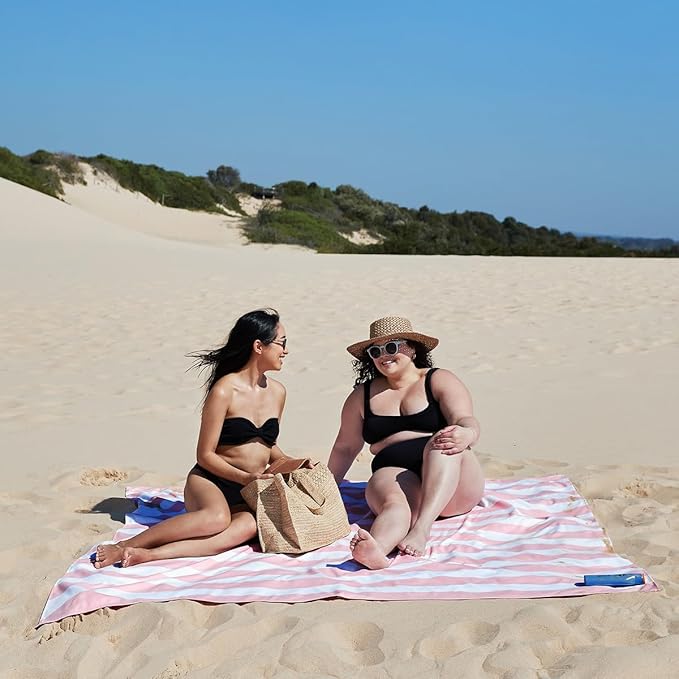 Dock & Bay Quick Drying Towel - for Sports & Gym - Compact, Lightweight - 100% Recycled - Includes Bag - Cabana Light - Malibu Pink, Double Extra Large (180x200cm, 70x78)-StrideForce Fitness