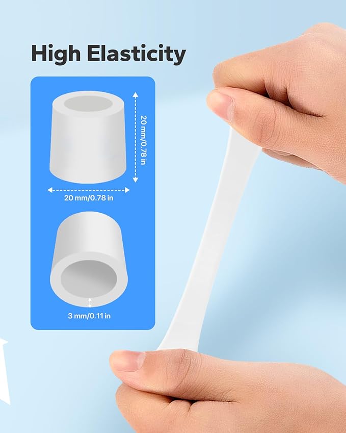 Silicone Toe Sleeves (24 Count), Pain Relief Pinky Toe Protector, Corn Protectors for Toes, Corn Pads for Pinky Toe, Gel Toe Protector for Bunion Blisters, Corns, Hammer Toes, Toenails Loss-StrideForce Fitness