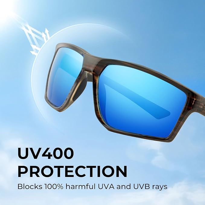 KastKing Osage Polarized Sport Sunglasses for Men and Women, Ideal for Driving Fishing Cycling Running, UV Protection-StrideForce Fitness