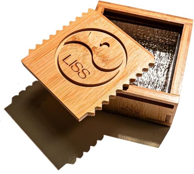 Surf Wax Box Insulated, Bamboo Holder with Insulated Interior, Wax Comb and Remover, Works with All Wax Types - Wax Not Included-StrideForce Fitness