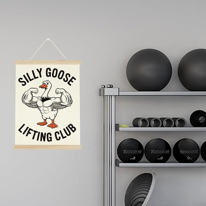 Gym Motivational Posters Funny College Dorm Posters Gifts for Guys Girls Friends SIilly Goose Lifting Club Gym Flag Wall Art Decor Sign for Home Gym Bedroom Office-StrideForce Fitness
