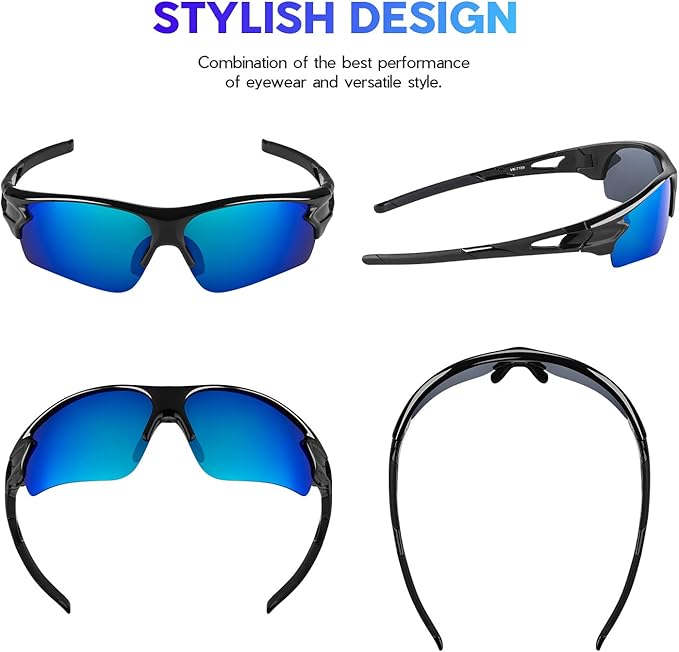 BEACOOL Polarized Sports Sunglasses for Men Women Youth Baseball Fishing Cycling Running Golf Motorcycle Tac Glasses UV400-StrideForce Fitness