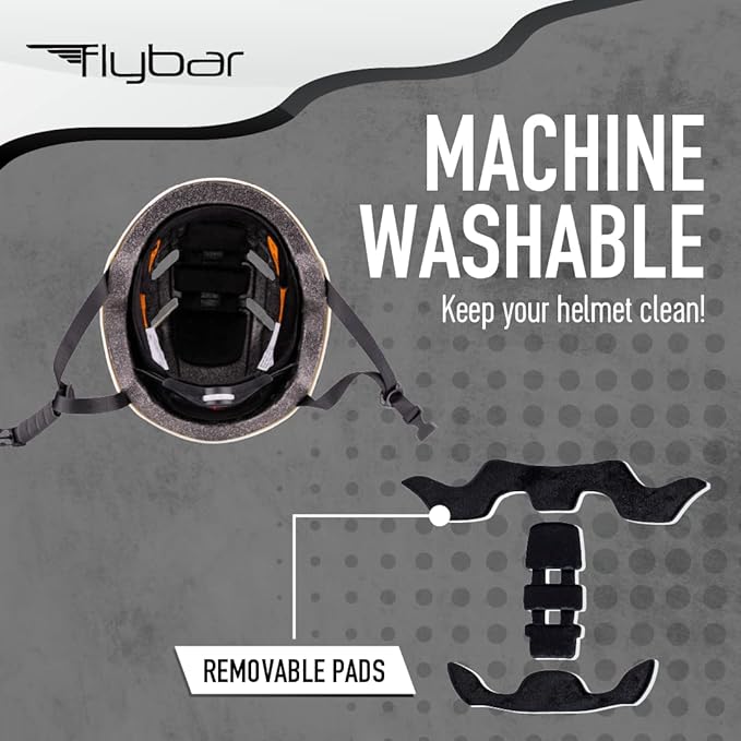 Flybar Bike Helmet- Multi Sport Dual Certified Adjustable Dial, Lightweight Skateboard Helmet, Roller Skating, Pogo, Electric Scooter, Snowboard, Boys and Girls Kids- Adults Helmets-StrideForce Fitness