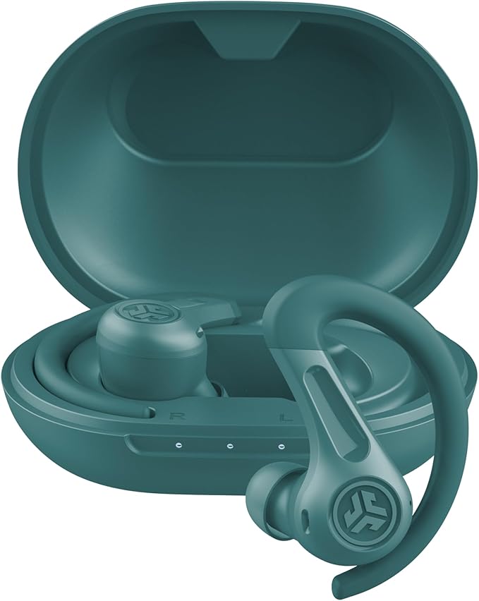 JLab JBuds Sport ANC 4 True Wireless Bluetooth Earbuds + Charging Case, Teal, Swipe + Touch Controls, Hybrid Active Noise Cancelation, Multipoint Connect, Customized Settings App-StrideForce Fitness