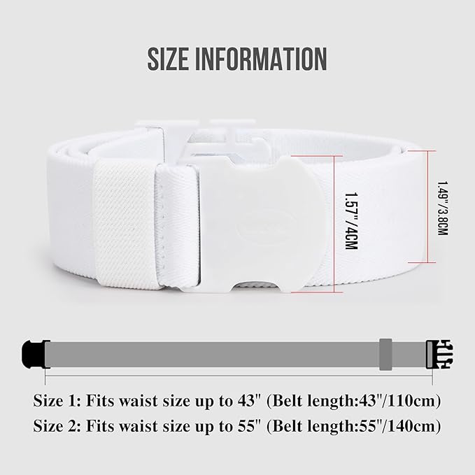 WHIPPY Mens Elastic Stretch Belt Unisex Adventure Web Belt for Women Men with Non-Metal Buckle Adjustable Belts-StrideForce Fitness