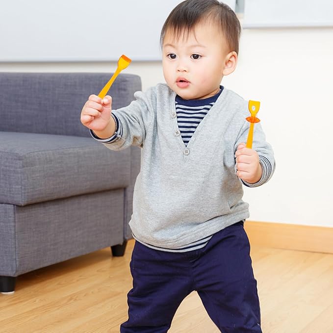 4pcs Tongue Lifting Tool Oral Muscle Trainer Tongue Exercise Speech Rehabilitation Training Adaptive Spoon Learning Spoon Gesture