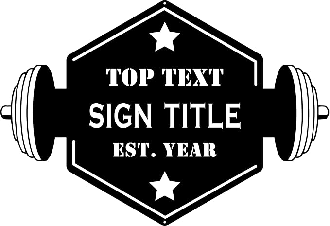 Personalized Gym Sign with Name | Hexagon Gym Garage Decor | Gym Decor for Home Gym | Established Signs for Workout Room | Gift for Athlete-StrideForce Fitness