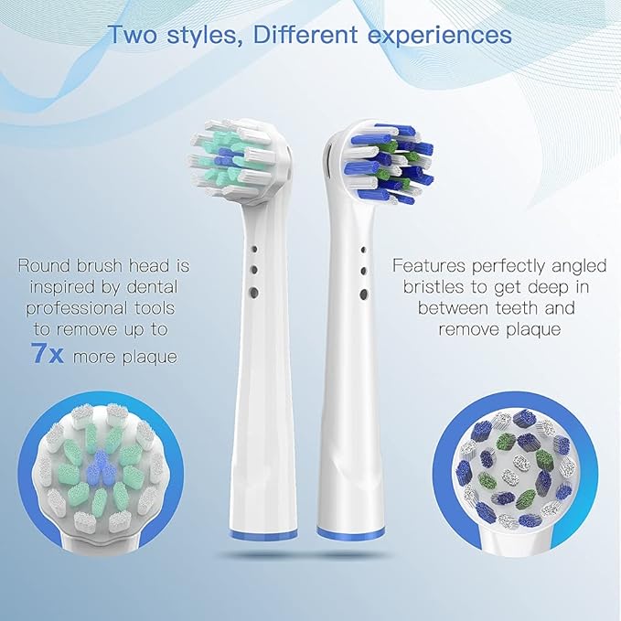 Replacement Toothbrush Heads for Oral B Braun, 16 Pack Electric Toothbrush Heads, Precision Clean Brush Heads Refill Compatible with Oral-B 7000/Pro 1000/9600/5000/3000/8000 (16pack)
