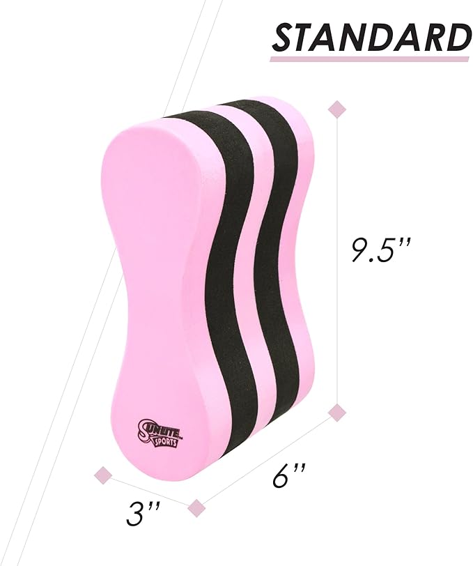 Sunlite Sports EVA 5-Layer Pull Buoy Leg Float - Pool Training Aid, Legs and HIPS Support for Adults, Kids, and Beginners, for Swimming Stroke-StrideForce Fitness