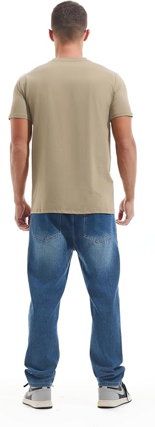 VEIISAR Premium V Neck T Shirts for Men - Modern Fitted Tees Vneck Undershirts-StrideForce Fitness