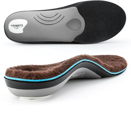 VALSOLE Heavy Duty Support Pain Relief Orthotics - 220+ lbs Plantar Fasciitis High Arch Support Insoles for Men Women, Flat Feet Orthotic Insert, Work Boot Shoe Insole, Absorb Shock with Every Step-StrideForce Fitness