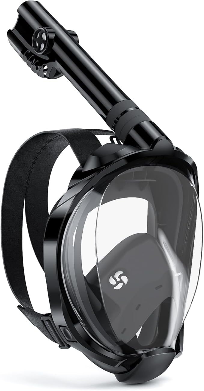 W WSTOO Full Face Snorkel Mask Adults,Suitable for Beginners Dry Top Snorkeling Gear,Can Your Mouth or Nose to Breathe,180 Degrees Panoramic View,Anti-Fog Anti-Leak,Summer Travel and Vacationing Gifts-StrideForce Fitness