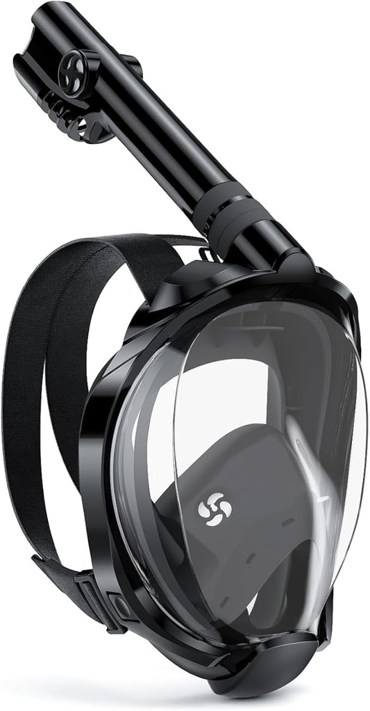 W WSTOO Full Face Snorkel Mask Adults,Suitable for Beginners Dry Top Snorkeling Gear,Can Your Mouth or Nose to Breathe,180 Degrees Panoramic View,Anti-Fog Anti-Leak,Summer Travel and Vacationing Gifts-StrideForce Fitness
