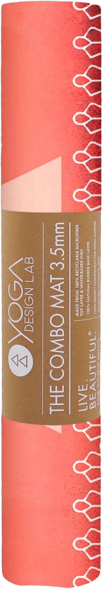 YOGA DESIGN LAB | The Combo Yoga Mat | 2-in-1 Mat+Towel | Eco Luxury | Ideal for Hot Yoga, Power, Bikram, Ashtanga, Sweat | Studio Quality | Includes Carrying Strap!-StrideForce Fitness