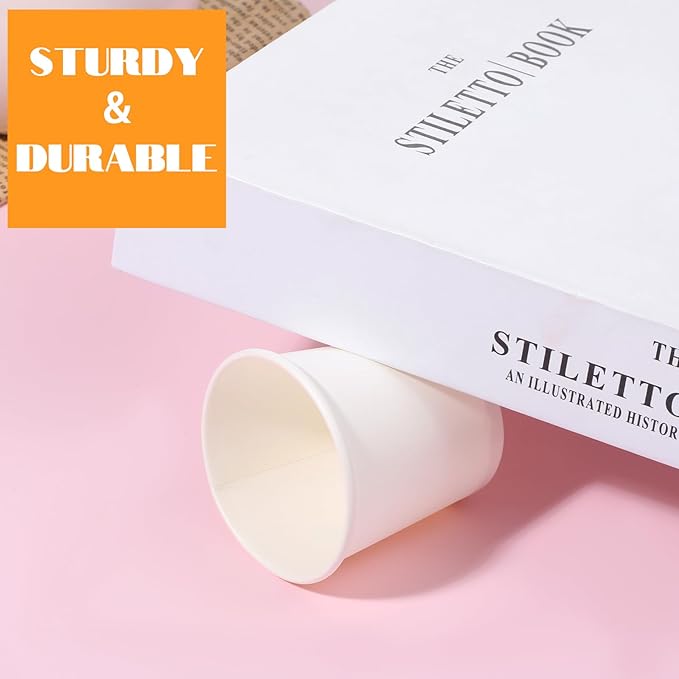 1000 Count 2 oz Bathroom Cups, Disposable Paper Bath Cups, Small Paper Cup, Bathroom Mouthwash Cup, White Mini Espresso Trophy for Bathrooms, Travel, Picnic