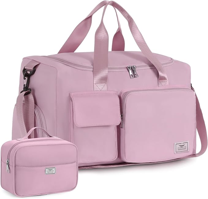 FIORETTO Women's Gym Duffle Bag with Shoes Compartment, 37L Capacity, Ideal for Travel, Gym, Sports, Duffel, Weekender-StrideForce Fitness