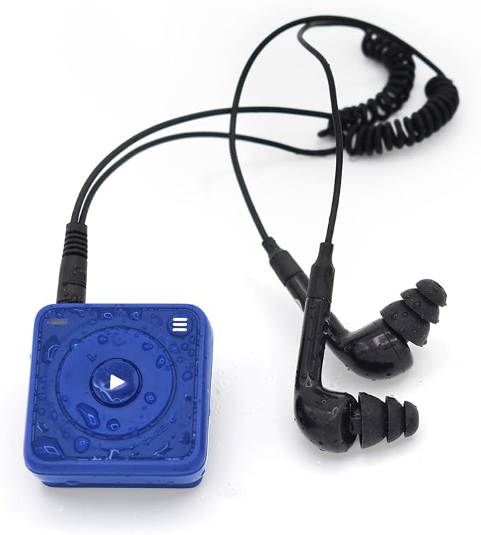 Mighty Wave Waterproof IPX7 Spotify & Amazon Music Player - Includes Waterproof Wired Headphones - Perfect for Swimming - Music + Podcasts-StrideForce Fitness