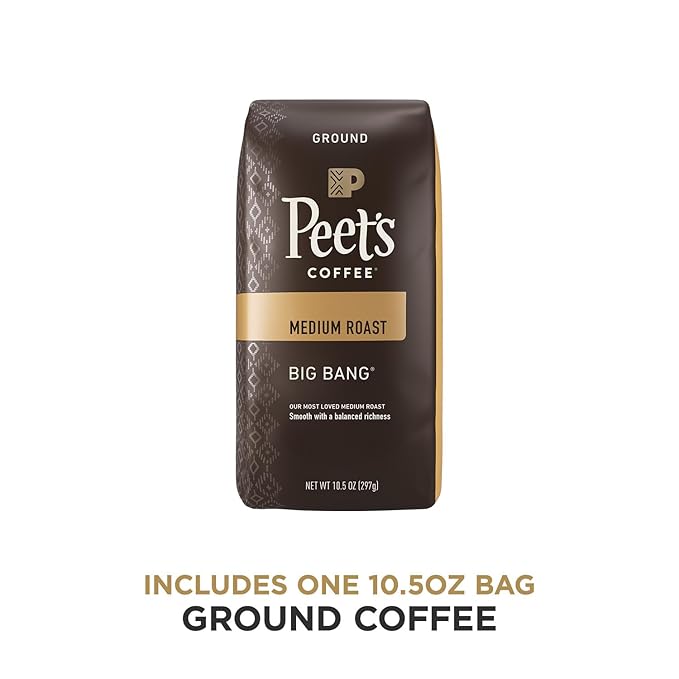 Peet's Coffee, Big Bang - Medium Roast Ground Coffee - 10.5 Ounce Bag-StrideForce Fitness