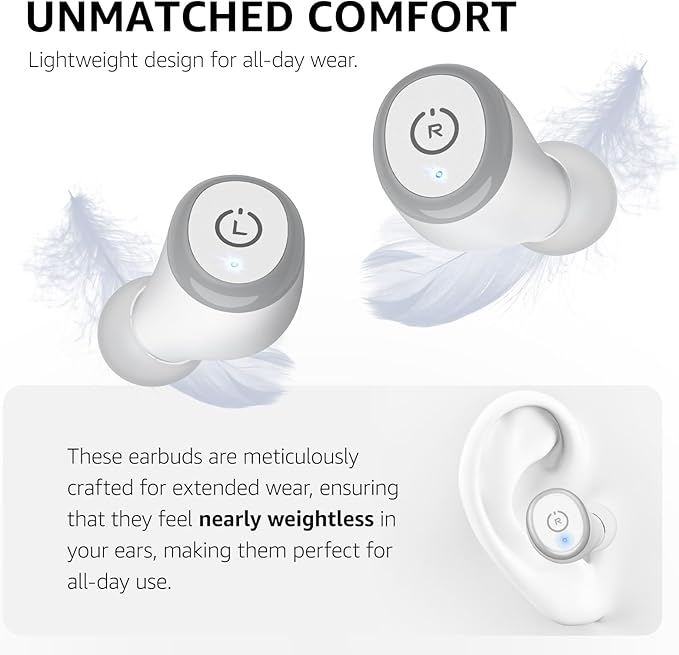 TOZO T10 Wireless Earbuds Bluetooth 5.3 Headphones, App Customize EQ, Ergonomic Design, 55H Playtime, Wireless Charging Case, IPX8 Waterproof Sound in-Ear Headset, 2025 New Version-StrideForce Fitness