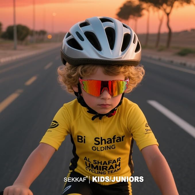 Kids Baseball Sunglasses for Boys Girls Youth Softball Cycling Sports Sunglasses UV400 Protection Age 5-12-StrideForce Fitness