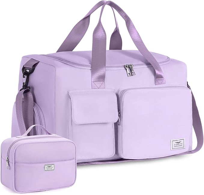 FIORETTO Women's Gym Duffle Bag with Shoes Compartment, 37L Capacity, Ideal for Travel, Gym, Sports, Duffel, Weekender-StrideForce Fitness