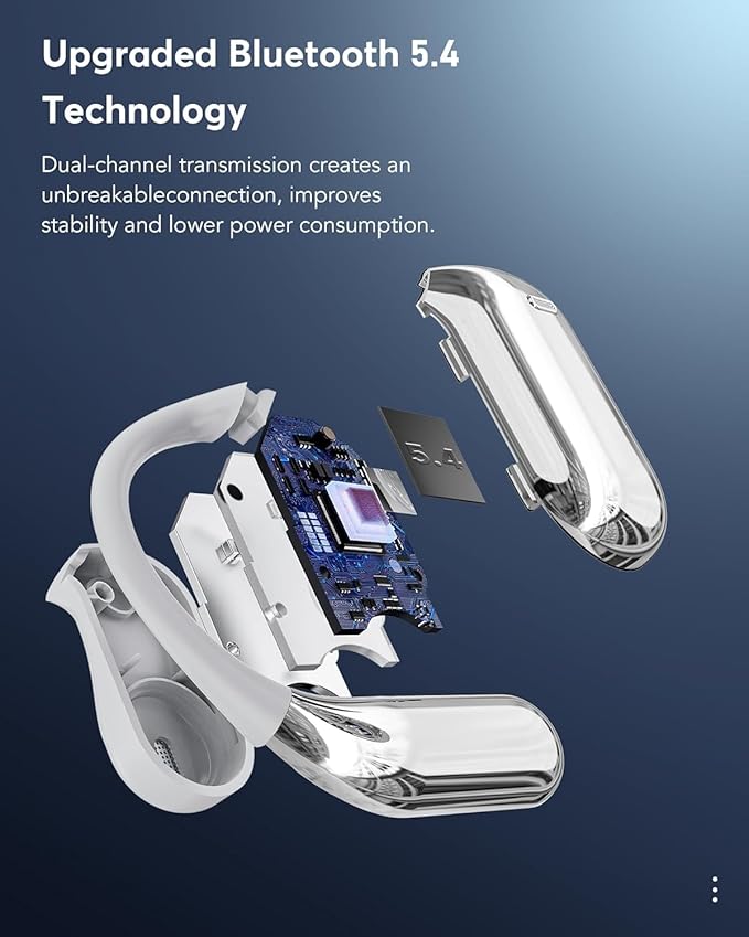 AI Language Translation Earbuds, Bluetooth 5.4 Headphones Translator for 144 Languages & Accents, OWS LCD Touch Screen Real-Time Earphones Fit iOS and Android Ideal for Travel Business Learning,Silver-StrideForce Fitness