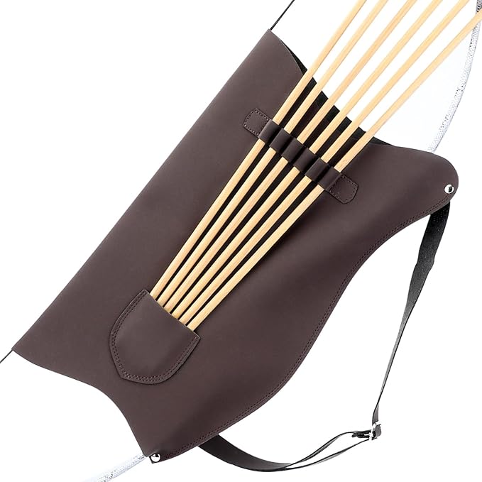 LWANO Archery Bow Carrier with Arrow Slots, Archery Bow and Arrow Holder for Recurve Horsebow Traditional Bow, Adjustable Shoulder Strap-StrideForce Fitness