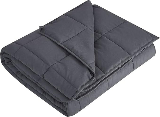 L'AGRATY Weighted Blanket - 40"x60" 7lbs Cooling Breathable Weighted Microfiber Material with Glass Beads Small Blanket for All-Season Summer Fall Winter Soft Thick-StrideForce Fitness