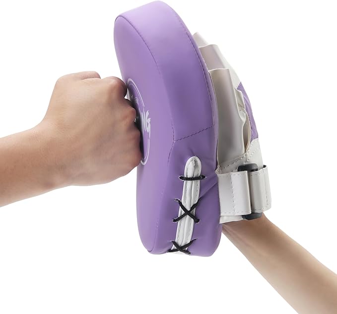 Valleycomfy Boxing Curved Focus Punching Mitts- Leatherette Training Hand Pads-StrideForce Fitness
