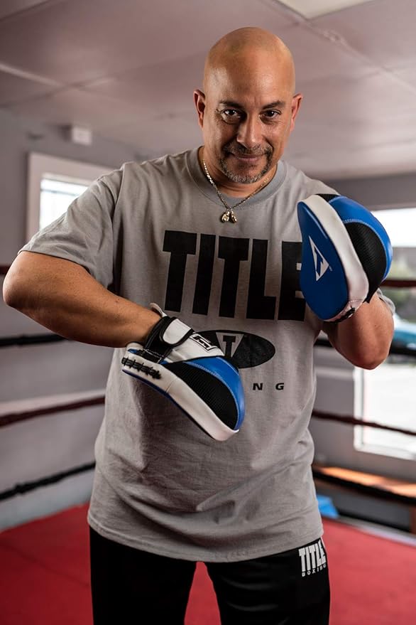 TITLE Boxing Flurry Pro Punch Mitts, Blue/Black - Boxing Pads, Muay Thai Pads, Punching Mitts, Focus Mitts, Boxing Equipment, Punching Pads, MMA Equipment, Kickboxing-StrideForce Fitness