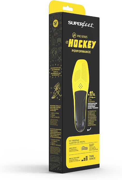 Superfeet Hockey Performance Insoles - Carbon Fiber Inserts for Hockey Skates - Professional Grade-StrideForce Fitness