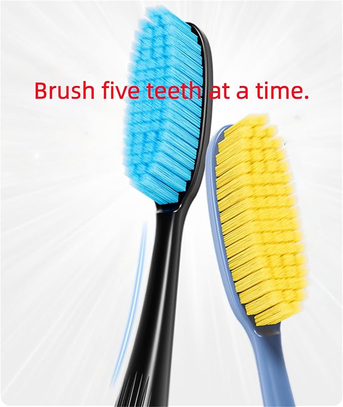Extra Soft toothbrushes for Adults，Suitable for Sensitive Teeth and People with periodontal Disease,Big and Long Toothbrush Head. 【8 Count (Pack of 1)】
