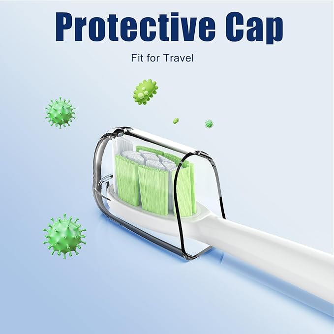 Replacement Heads for Philips Sonicare Diamondclean Sonic Toothbrush Heads Compatible with DiamondClean,FlexCare,C3 G3 W3 C1 C2 G2 White, 8 Pack