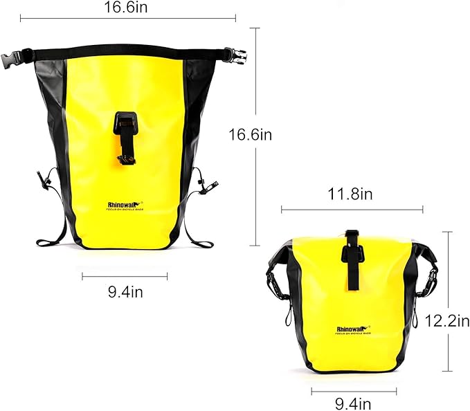 Rhinowalk Bike Bag Waterproof Bike Pannier Bag,(for Bicycle Cargo Rack Saddle Bag Shoulder Bag Laptop Pannier Rack Bicycle Bag Professional Cycling Accessories)-StrideForce Fitness