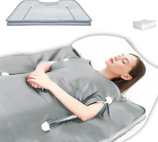 Sauna Blanket Infrared Zipper Oxford Cloth Upgraded Version Professional Detox & Heat Therapy Blanket with Remote (US 110V,71×32 Inches)-StrideForce Fitness