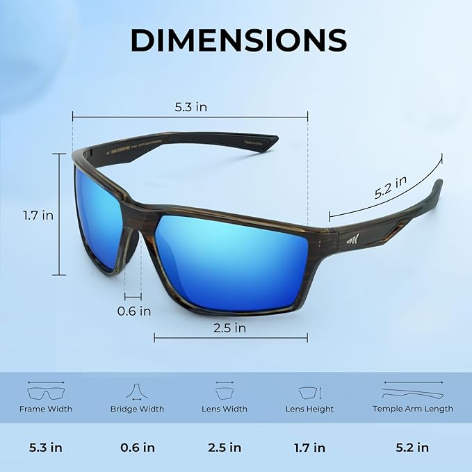 KastKing Osage Polarized Sport Sunglasses for Men and Women, Ideal for Driving Fishing Cycling Running, UV Protection-StrideForce Fitness