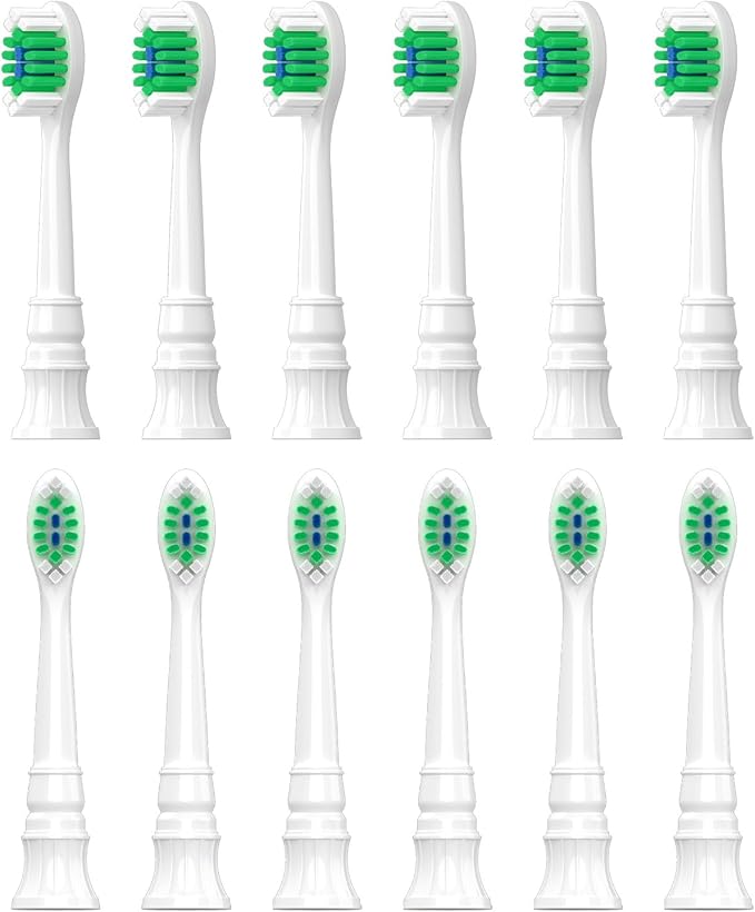 Lanveda Replacement Toothbrush Heads Compatible with Philips Sonicare Replacement Heads, Replacement Brush Head Compatible with Phillips Sonicare 4100 5100 5300 6100 Electric Toothbrush, 12 Pack