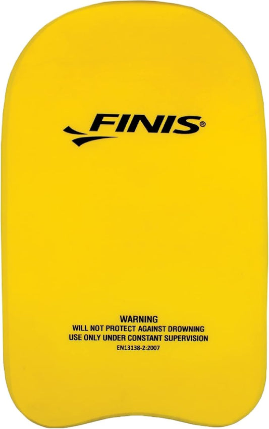 FINIS Foam Kickboard for Swim Training - Builds Leg Strength - Soft EVA Foam - Comfortable Grip - Yellow-StrideForce Fitness