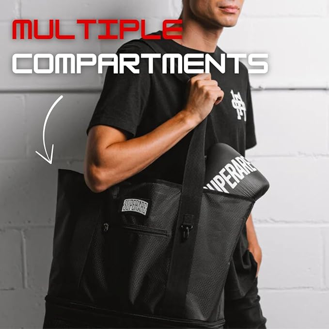 Superare Gear Bags - Gym Duffle Bag, Backpack, Tote Bag for MMA, Athletic Gym Boxing Bag - Enorme, Carico, Diario, Sporta-StrideForce Fitness
