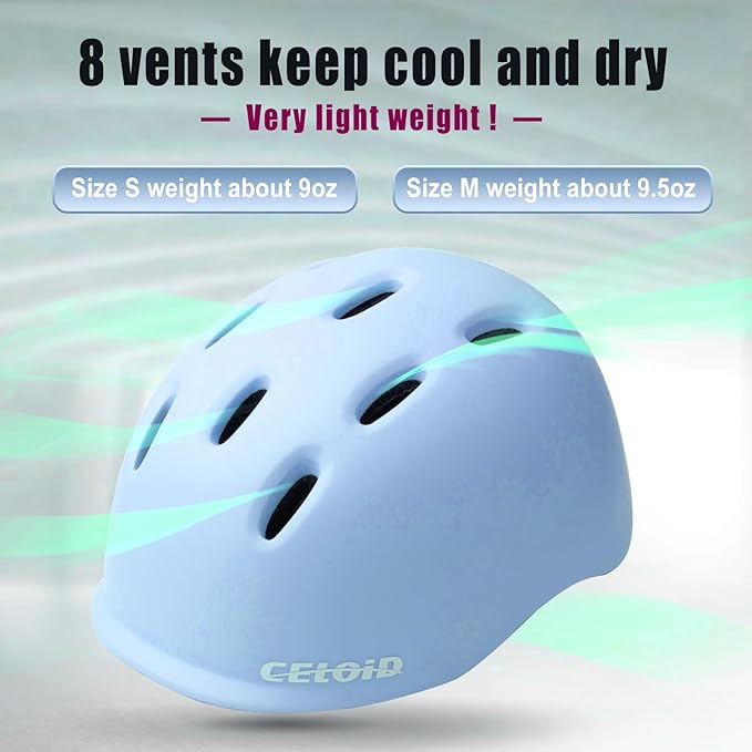 Kids Bike Helmet,Toddler Cyling Helmets for Ages 5-8-9-10-12-14-16Years Youth Boys & Girls,Child Adjustable Multi-Sport Bicycle Skateboard Roller Skate Scooter Balance Skateboarding Helmet-StrideForce Fitness