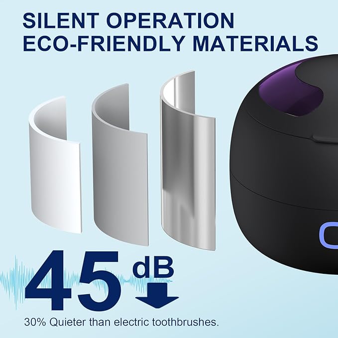 Upgraded Ultrasonic Retainer Cleaner, 45kHz Retainer Cleaner Machine for Denture Cleaner, Retainer Cleaner, Mouth Guard Cleaner, Night Guard Cleaner, Denture Cleaner with 200ML Dental Cleaning Pod