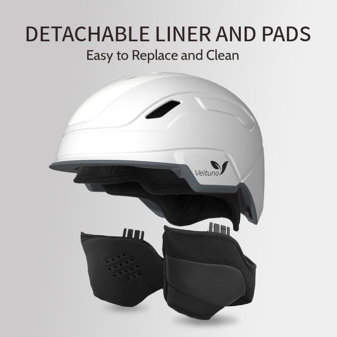 Ski Helmet for Women, Men & Youth, Snowboard Helmet with 7 Individual Air Vents, Snow Helmet with ABS PC Shell, EPS Foam, Dial Fit, Removable Fleece Liner and Ear Pads, Goggles Compatible-StrideForce Fitness