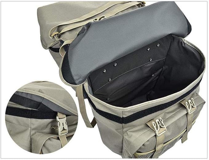 FANWU 50L Bike Panniers Bicycle Commuting Bag Waterproof Saddle Bags with Rain Cover for Bicycle Rear Rack Carrier, Support for Width Less Than 7 inches Bike Rack-StrideForce Fitness