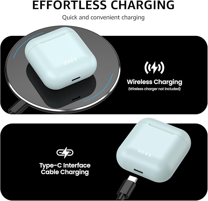 TOZO T6 Wireless Earbuds, IPX8 Waterproof Ear Buds, Stereo Bass Sound Bluetooth 5.3 Headphones in Ear, 50 Hours Playtime Earphones, Wireless Charging Case, Custom 32 EQ via APP-StrideForce Fitness