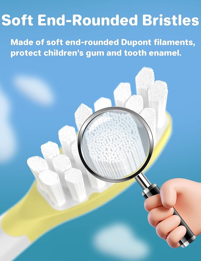 FutulkyUS Kids Toothbrush Replacement Heads for Philips Sonicare: Over 7 Years Old Child Soft Electric Standard Children Brush Head for Boy Girl, White 8 Pack