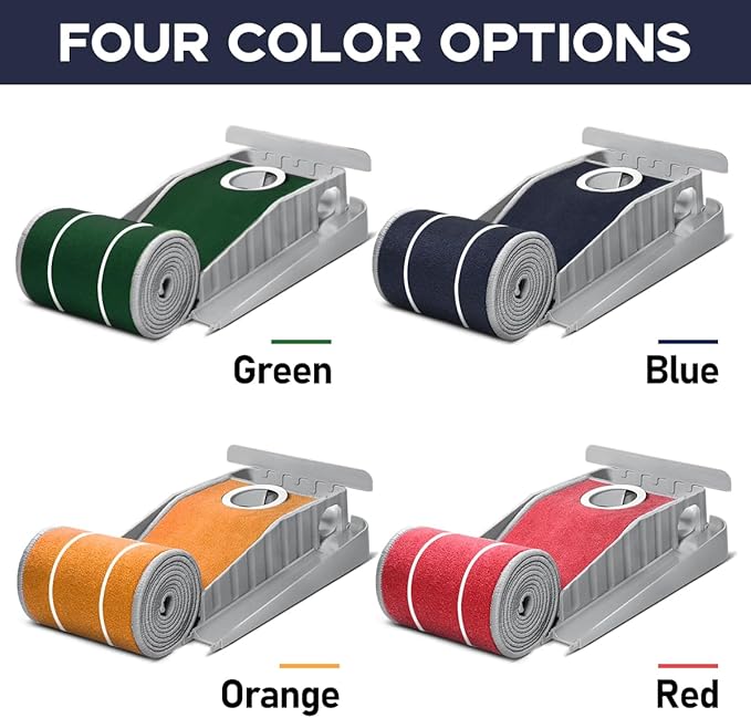 Mini Golf Putting Mat - Indoor/Outdoor with Ball Return Alignment Guide & Durable Velvet Crystal Mat Golf Accessories for Men Enjoy Speedy Wrinkle-Resistant Putting Fun-StrideForce Fitness